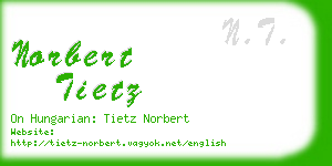 norbert tietz business card